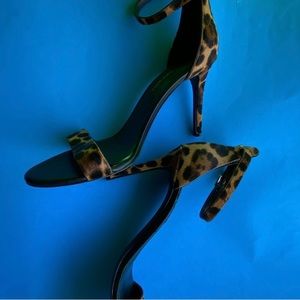 Nine West leopard leather heels